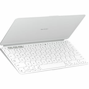 Logitech Keys-To-Go 2 Portable Wireless iPad Keyboard With Built-in Cover, Slim and Compact Wireless Keyboard for iPad, iPhone, Mac, and Apple TV, Easily Switch Between Devices (Pale Grey) — 920-012922