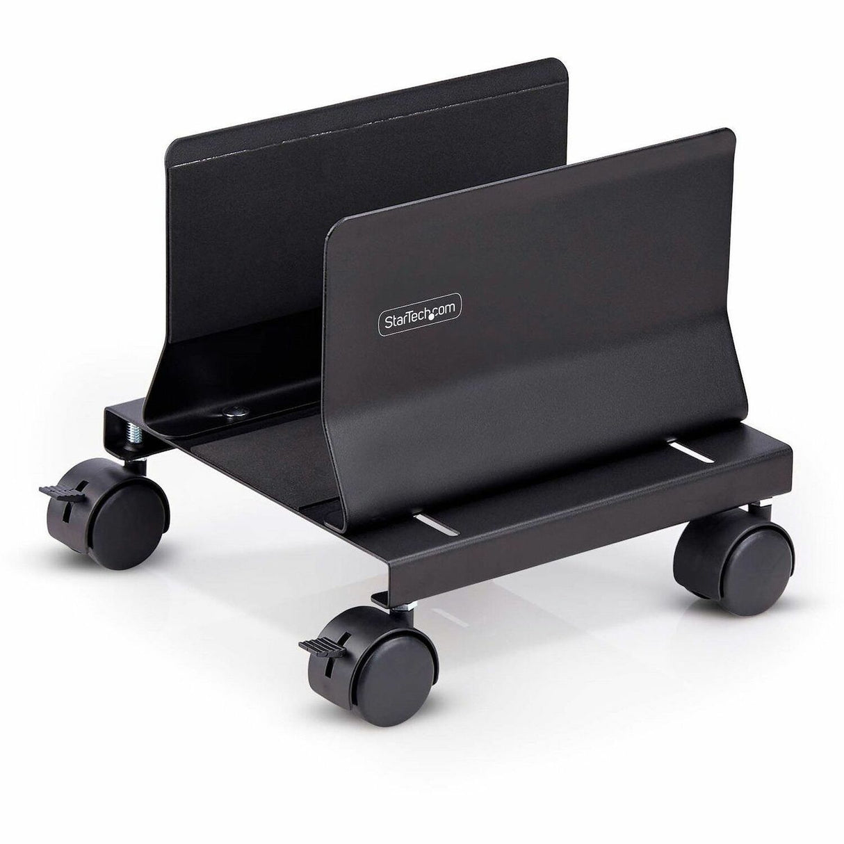 StarTech.com Computer Tower Cart, Rolling CPU Caddy on Wheels, Max 46.3lb/21kg, Adjustable PC Case Mount, Floor Stand Dolly, Steel, TAA — CPUMOBILESTND