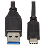 Eaton Tripp Lite Series USB-C to USB-A Cable (M/M), USB 3.2 Gen 1 (5 Gbps), Thunderbolt 3 Compatible, 20-in. (50.8 cm) — U428-20N