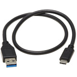 Eaton Tripp Lite Series USB-C to USB-A Cable (M/M), USB 3.2 Gen 1 (5 Gbps), Thunderbolt 3 Compatible, 20-in. (50.8 cm) — U428-20N
