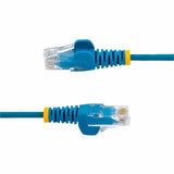 StarTech.com 25ft Blue Slim CAT6 Ethernet Cable, Slim Snagless RJ45, UTP, LSZH, 28AWG Bare Copper, Slim Network Patch Cord, Fluke Tested — N6PAT25BLS