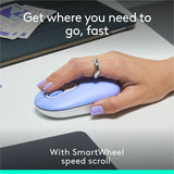 Logitech POP Mouse, Compact and Portable Wireless Bluetooth Mouse With Programmable Buttons and Quiet Clicks, Easy-Switch Between up to 3 Devices, Lilac — 910-007410