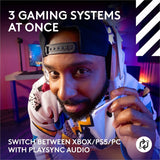 Logitech G Astro A50 LIGHTSPEED Wireless Gaming Headset + Base Station (Gen 5), PRO-G GRAPHENE, 3-System Switching, USB-C to Xbox, PS5, PC/Mac or Nintendo Switch, Bluetooth - White — 939-002229