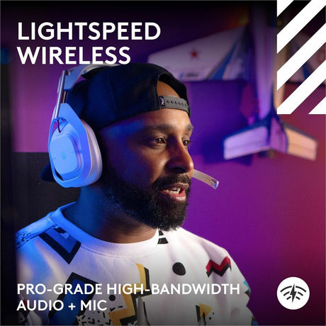 Logitech G Astro A50 LIGHTSPEED Wireless Gaming Headset + Base Station (Gen 5), PRO-G GRAPHENE, 3-System Switching, USB-C to Xbox, PS5, PC/Mac or Nintendo Switch, Bluetooth - White — 939-002229