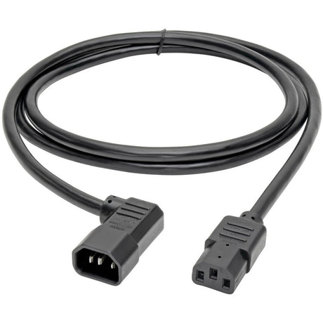 Eaton Tripp Lite Series Heavy-Duty PDU Power Cord, C13 to Right-Angle C14 - 15A, 250V, 14 AWG, 6 ft. (1.83 m), Black — P005-006-14RA