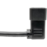 Eaton Tripp Lite Series Heavy-Duty PDU Power Cord, C13 to Right-Angle C14 - 15A, 250V, 14 AWG, 6 ft. (1.83 m), Black — P005-006-14RA