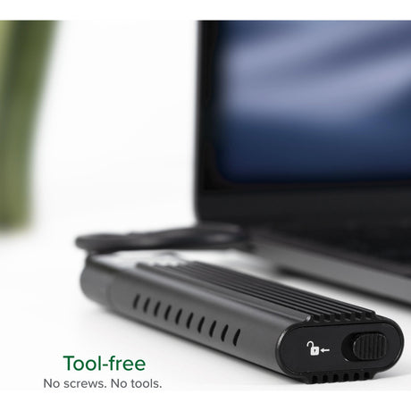 Plugable USB C to M.2 NVMe Tool-free Enclosure USB C and Thunderbolt 3 Compatible up to USB 3.1 Gen 2 Speeds (10Gbps). — USBC-NVME