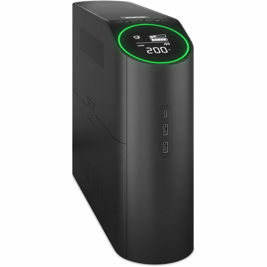 APC Back-UPS Pro for Gaming, 1500VA/900W, Tower, 120V, 10x NEMA 5-15R outlets, RGB Lights, Pure Sine Wave, Midnight (Black) — BGM1500B-US