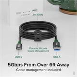 Plugable USB C to USB A Cable, USB 3.2 Gen 2 USB Cables, 3A (15W) Charging USB C Data Cable — USBC-A2M