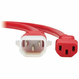Eaton Tripp Lite Series PDU Power Cords, C13 to P-Lock C14 - Heavy-Duty, 15A, 250V, 14 AWG, 10 ft. (3.1 m), Red, 6 Pack — P005-E10-ARD-6