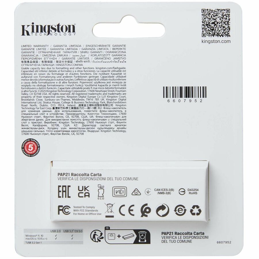 Kingston DataTraveler Exodia S USB Flash Drive — DTXS/128GB