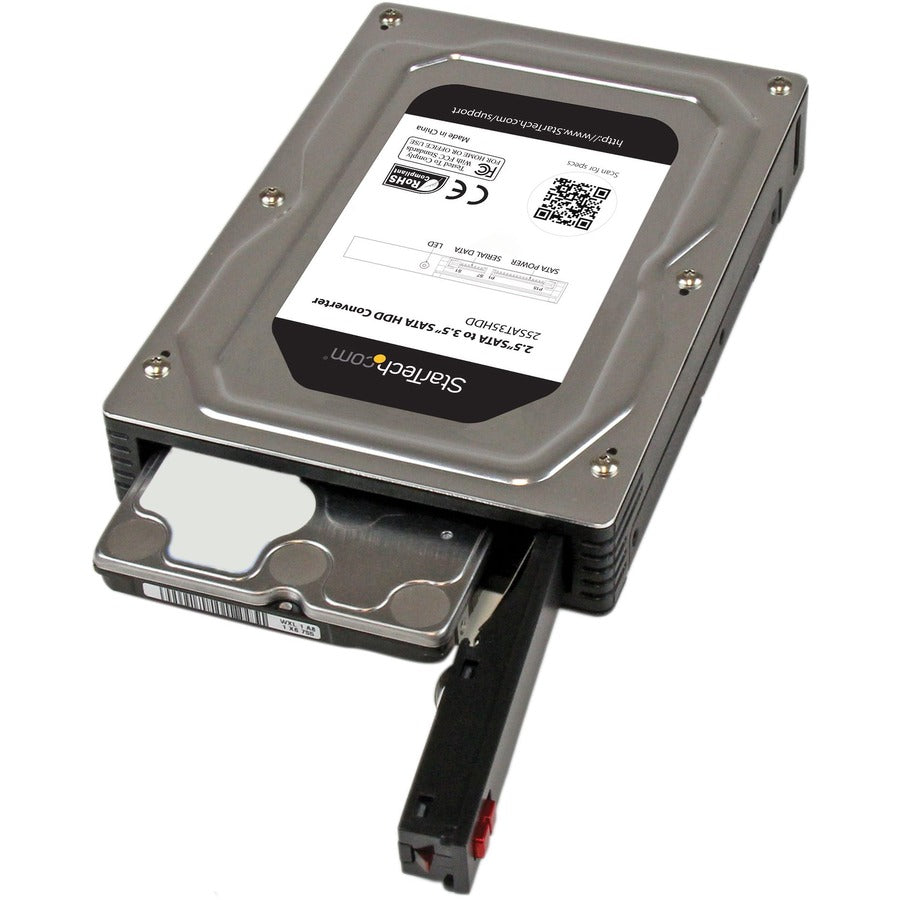 StarTech.com 2.5" to 3.5" SATA Aluminum Hard Drive Adapter Enclosure with SSD / HDD Height up to 12.5mm — 25SAT35HDD
