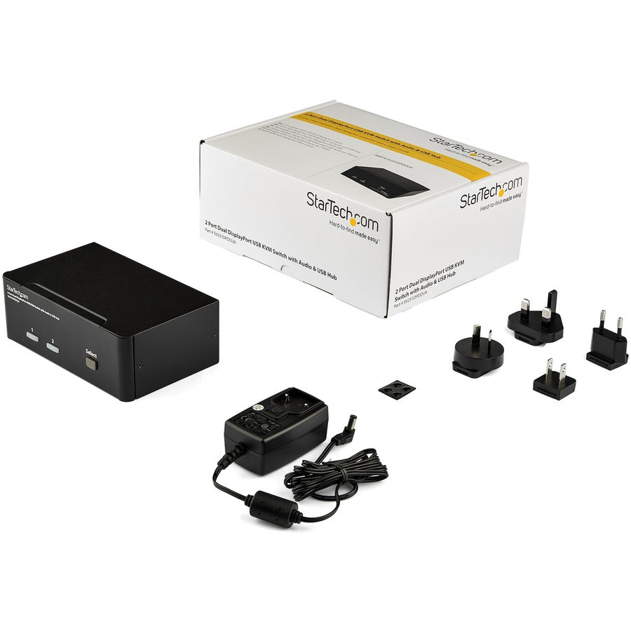 StarTech.com 2 Port Dual DisplayPort USB KVM Switch with Audio — SV231DPDDUA