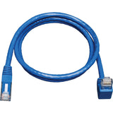 Eaton Tripp Lite Series Down-Angle Cat6 Gigabit Molded UTP Ethernet Cable (RJ45 Right-Angle Down M to RJ45 M), Blue, 5 ft. (1.52 m) — N204-005-BL-DN