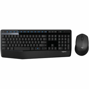 Logitech MK345 Wireless Keyboard and Mouse Combo - Full-Sized Keyboard with Palm Rest, Comfortable Right-Handed Wireless Mouse, 2.4 GHz Wireless USB Receiver — 920-006481