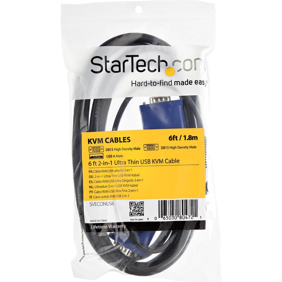 StarTech.com StarTech.com 2-in-1 - Video / USB cable - 4 pin USB Type A, HD-15 (M) - HD-15 (M) - 3.05 m — SVECONUS10