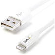 StarTech.com 2m (6ft) Long White Apple�&reg; 8-pin Lightning Connector to USB Cable for iPhone / iPod / iPad — USBLT2MW