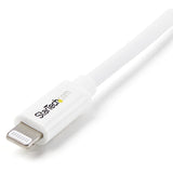 StarTech.com 2m (6ft) Long White Apple�&reg; 8-pin Lightning Connector to USB Cable for iPhone / iPod / iPad — USBLT2MW
