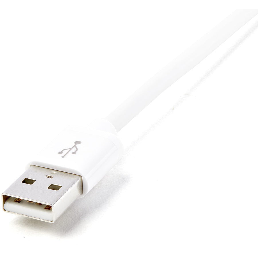 StarTech.com 2m (6ft) Long White Apple�&reg; 8-pin Lightning Connector to USB Cable for iPhone / iPod / iPad — USBLT2MW