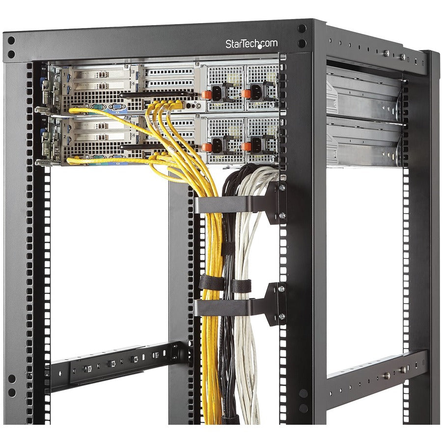 StarTech.com Multi-Directional Vertical Server Rack Cable Management D-Ring Hook 2.4x3.9in (6x10cm) — CMHOOKMW