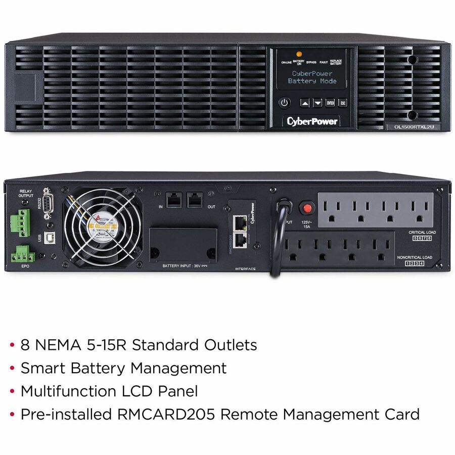 CyberPower OL1500RTXL2U Smart App Online UPS Systems — OL1500RTXL2U