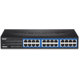 TRENDnet 24-Port Unmanaged Gigabit GREENnet Desktop Switch, Ethernet Network Switch, 24 x 10-100-1000 Gigabit Ethernet RJ-45 Ports, 48Gbps Switching Capacity, Lifetime Protection, Black, TEG-S24DG — TEG-S24Dg