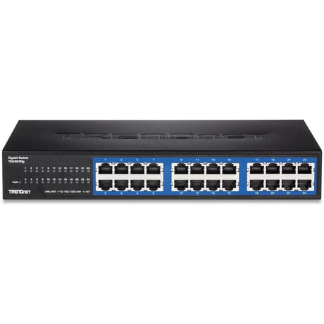 TRENDnet 24-Port Unmanaged Gigabit GREENnet Desktop Switch, Ethernet Network Switch, 24 x 10-100-1000 Gigabit Ethernet RJ-45 Ports, 48Gbps Switching Capacity, Lifetime Protection, Black, TEG-S24DG — TEG-S24Dg