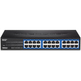 TRENDnet 24-Port Unmanaged Gigabit GREENnet Desktop Switch, Ethernet Network Switch, 24 x 10-100-1000 Gigabit Ethernet RJ-45 Ports, 48Gbps Switching Capacity, Lifetime Protection, Black, TEG-S24DG — TEG-S24Dg