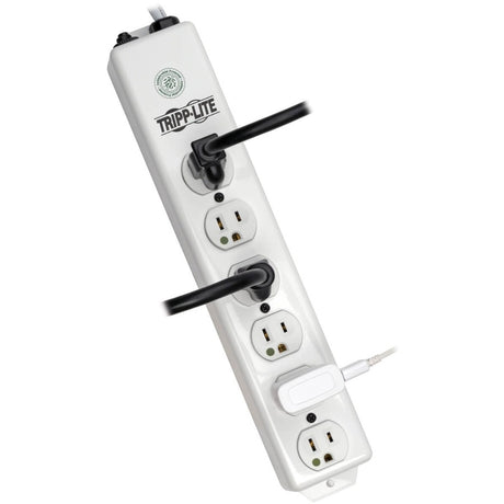 Eaton Tripp Lite Series Safe-IT Medical-Grade Power Strip, UL 1363, 6x Hospital-Grade Outlets, Antimicrobial, 6 ft. Cord — PS-606-HG