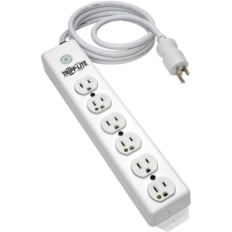 Eaton Tripp Lite Series Safe-IT Medical-Grade Power Strip, UL 1363, 6x Hospital-Grade Outlets, Antimicrobial, 6 ft. Cord — PS-606-HG