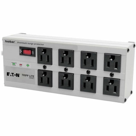 Eaton Tripp Lite Series Isobar 8-Outlet Surge Protector, 25 ft. Cord with Right-Angle Plug, 3840 Joules, Diagnostic LEDs, Metal Housing — ISOBAR825ULTRA