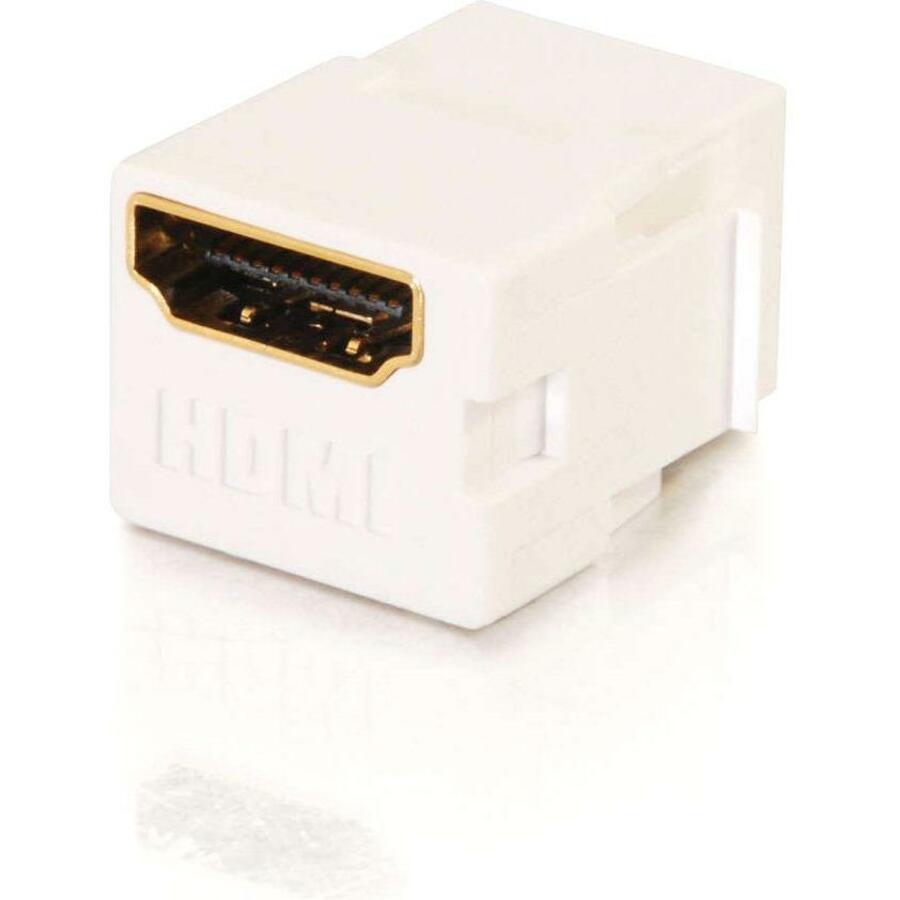 C2G Snap-In HDMI F/F Keystone Insert Module - White — 03345