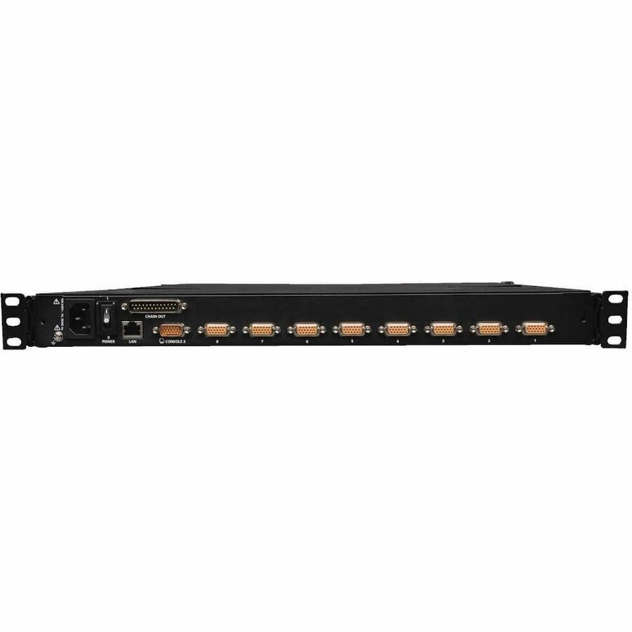 Eaton Tripp Lite Series NetDirector 8-Port 1U Rack-Mount Console KVM Switch with 19-in. LCD and IP Remote Access, TAA — B020-U08-19-IP