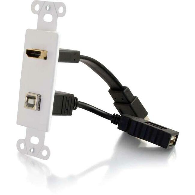 C2G HDMI and USB Pass Through Wall Plate — 39702