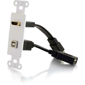 C2G HDMI and USB Pass Through Wall Plate — 39702