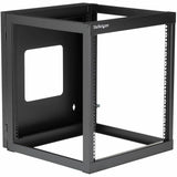 StarTech.com 4-Post 12U Hinged Wall-Mount Network Rack, 19" Open Frame Server Rack, Wall Mount Data Rack for IT Computer Equipment, TAA~ — RK1219WALLOH