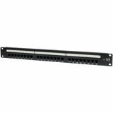Eaton Tripp Lite Series 24-Port 1U Rack-Mount Cat5e 110 Patch Panel, 568B, RJ45 Ethernet, TAA — N052-024