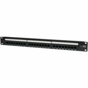 Eaton Tripp Lite Series 24-Port 1U Rack-Mount Cat5e 110 Patch Panel, 568B, RJ45 Ethernet, TAA — N052-024