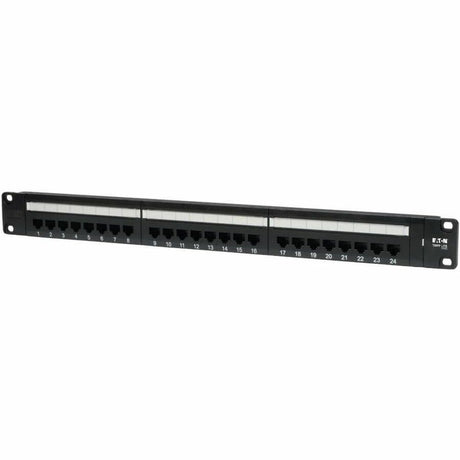 Eaton Tripp Lite Series 24-Port 1U Rack-Mount Cat5e 110 Patch Panel, 568B, RJ45 Ethernet, TAA — N052-024