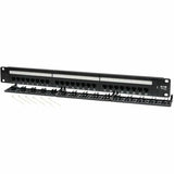 Eaton Tripp Lite Series 24-Port 1U Rack-Mount Cat5e 110 Patch Panel, 568B, RJ45 Ethernet, TAA — N052-024