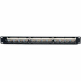 Eaton Tripp Lite Series 24-Port 1U Rack-Mount Cat5e 110 Patch Panel, 568B, RJ45 Ethernet, TAA — N052-024