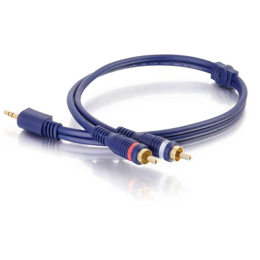 C2G 6ft Velocity One 3.5mm Stereo Male to Two RCA Stereo Male Y-Cable — 40614