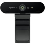 Logitech Brio 4K Webcam for Business, biometrics login with Windows Hello, auto-light correction, noise-canceling, Works with Microsoft Teams, Zoom, Google Meet, PC/Mac — 960-001105