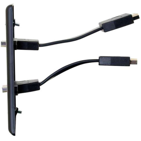 C2G Single Gang Wall Plate with Dual HDMI Pigtails Black — 39879