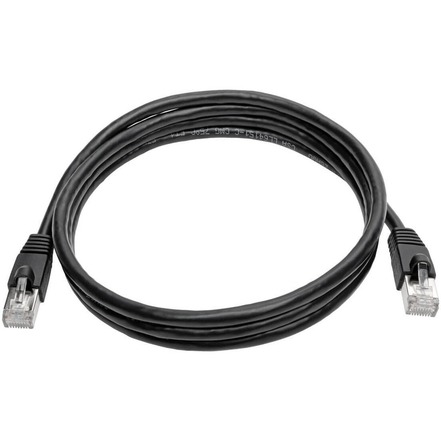 Eaton Tripp Lite Series Cat6a 10G Snagless Shielded STP Ethernet Cable (RJ45 M/M), PoE, Black, 5 ft. (1.52 m) — N262-005-BK