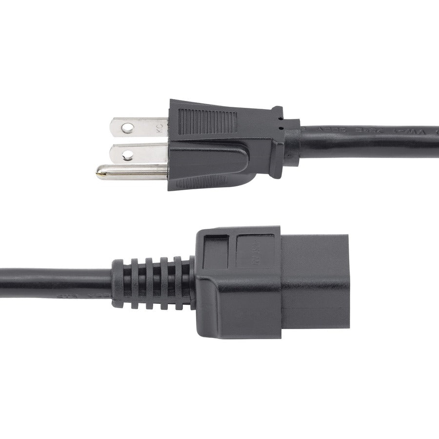 StarTech.com 6ft (1.8m) Heavy Duty Power Cord, NEMA 5-15P to C19, 15A 125V, 14AWG, Computer Power Cord, Heavy Gauge Power Cable — PXT515C19146