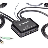 Black Box 2-Port 4K60 DisplayPort Cable KVM Switch — KV62-CBL
