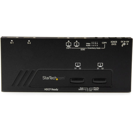 StarTech.com 2x2 HDMI Matrix Switch - 4K with Fast Switching, Auto-Sensing and Serial Control — VS222HD4K