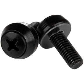 StarTech.com M6 x 12mm - Screws - 50 Pack, Black - M6 Mounting Screws for Server Rack & Cabinet — CABSCREWSM6B