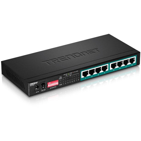 TRENDnet 8-Port Gigabit Long Range Poe+ Switch; TPE-LG80;65W Poe Budget; Ethernet/Network Switch; Long-Range Poe+ Extends Range Up to 200M (656 ft.); 16 Gbps Switching Capacity; Lifetime Protection — TPE-LG80